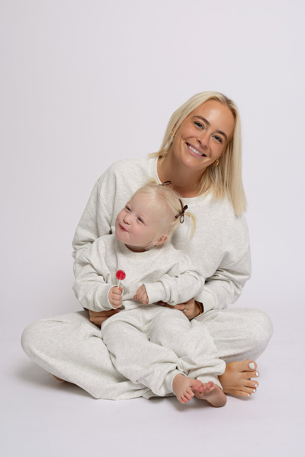 child sweat set // heather grey (mama + me)