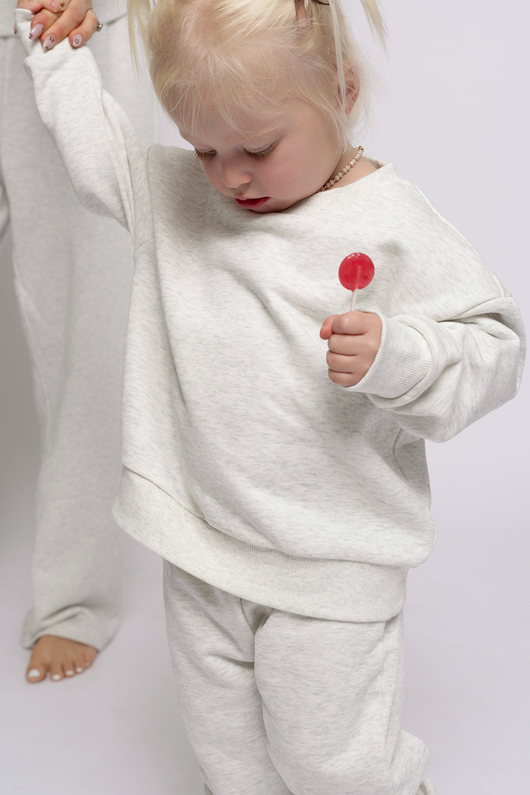 child sweat set // heather grey (mama + me)