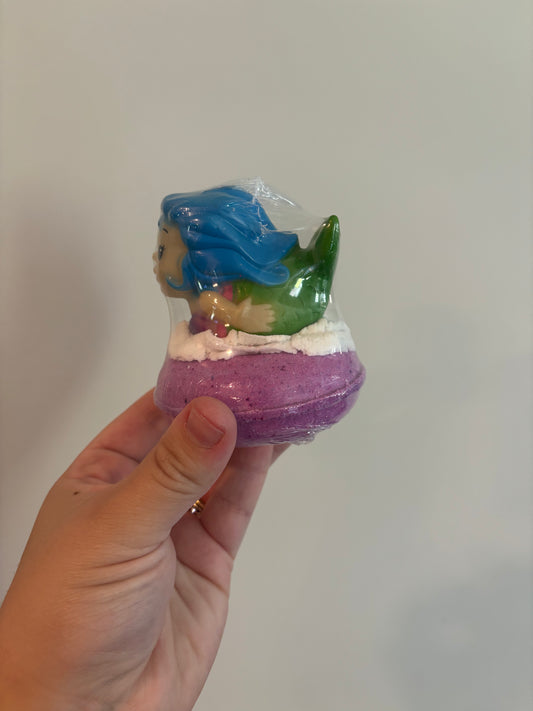 mermaid water squirt toy donut bath bomb