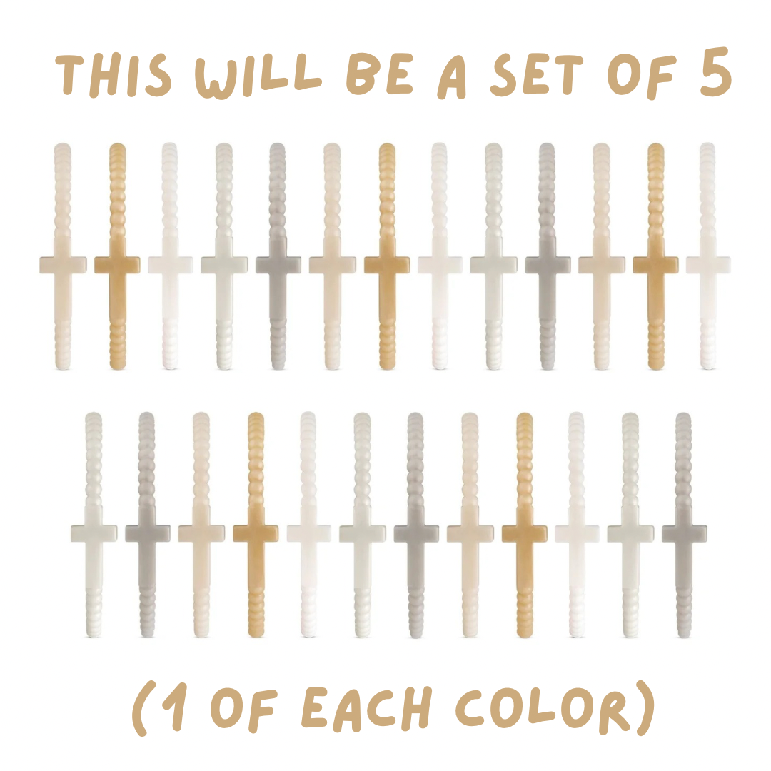 set of 5 jesus bracelets *KIDS SIZE* // shimmering sands