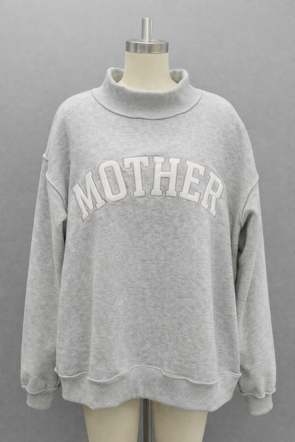 MOTHER embroidered mock neck sweatshirt