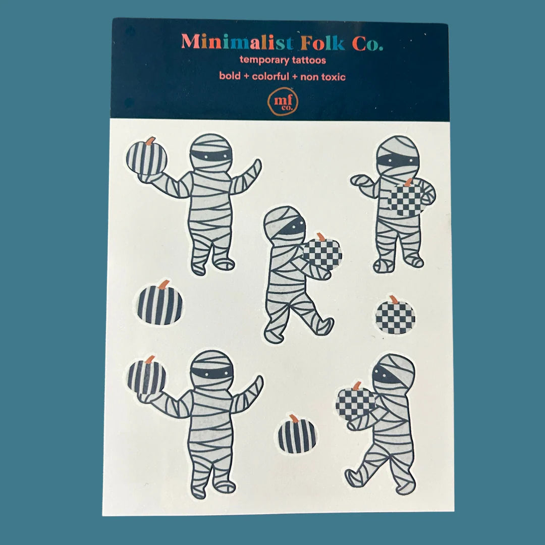 mummy temporary tattoos // 1 sheet