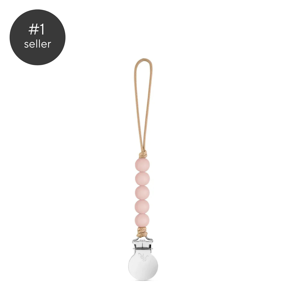 quinn pacifier clip // blush