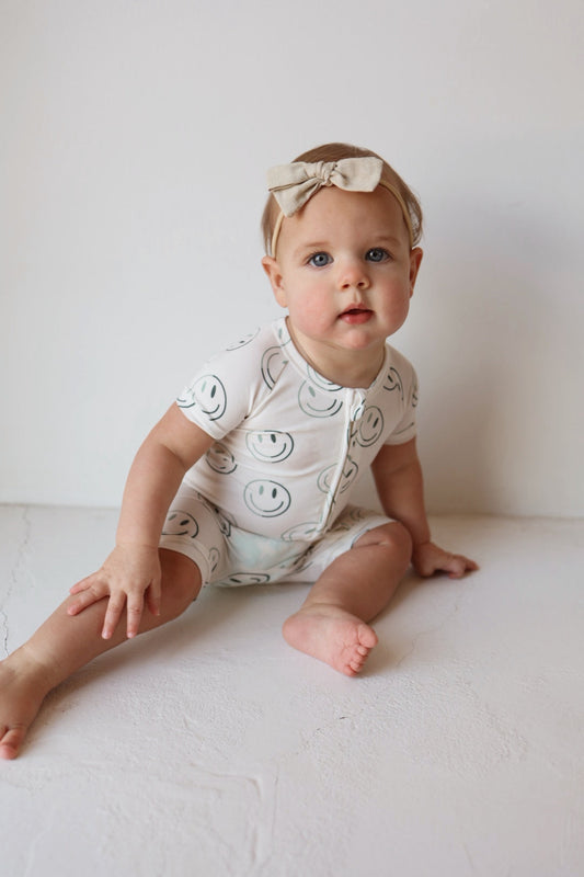 green smiles bamboo pajamas // SHORTIE (mama + me)