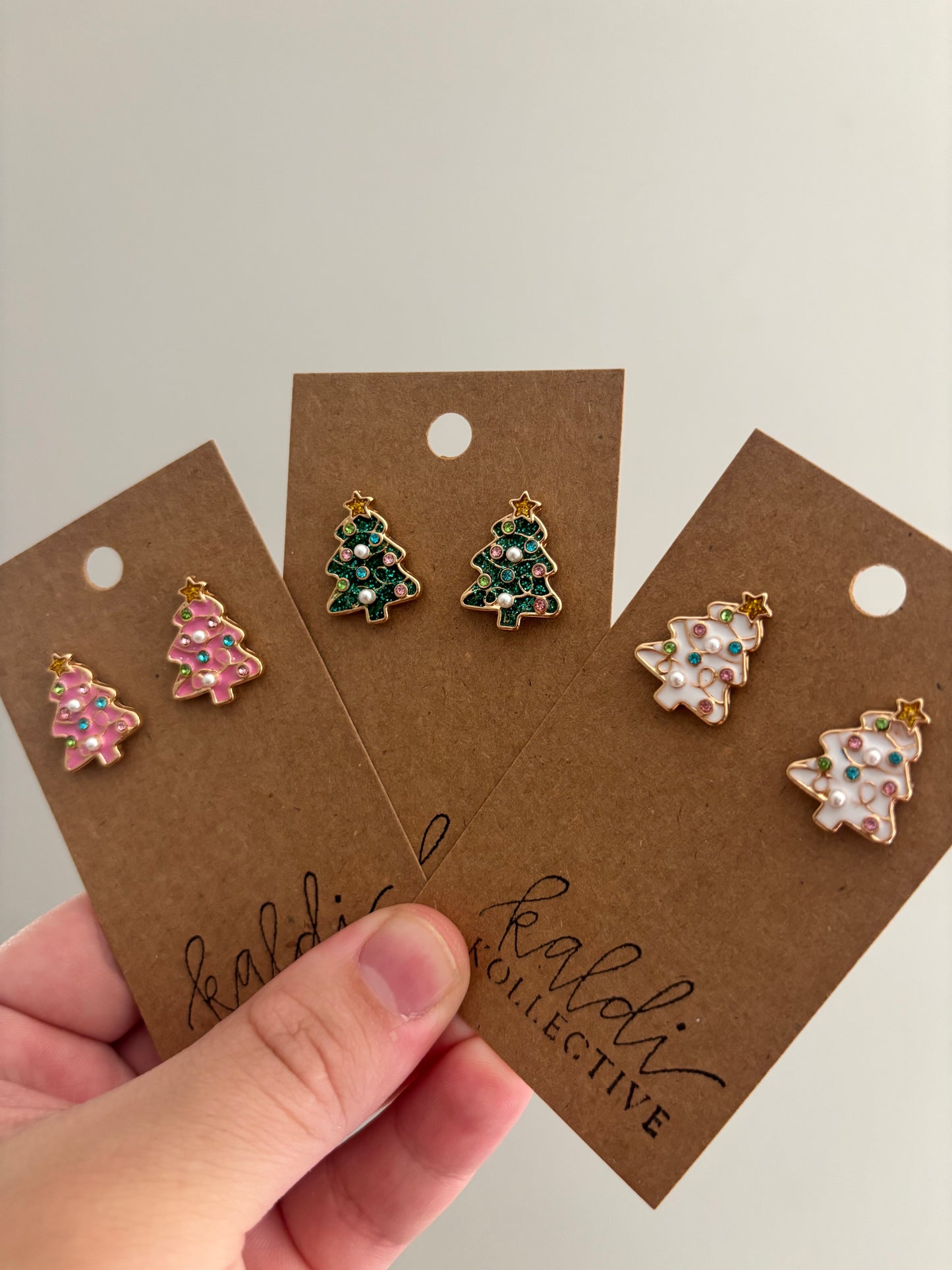 christmas tree earrings