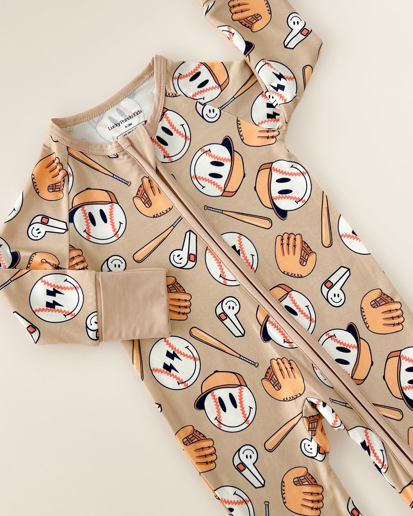 baseball bamboo pajamas // ZIPPY