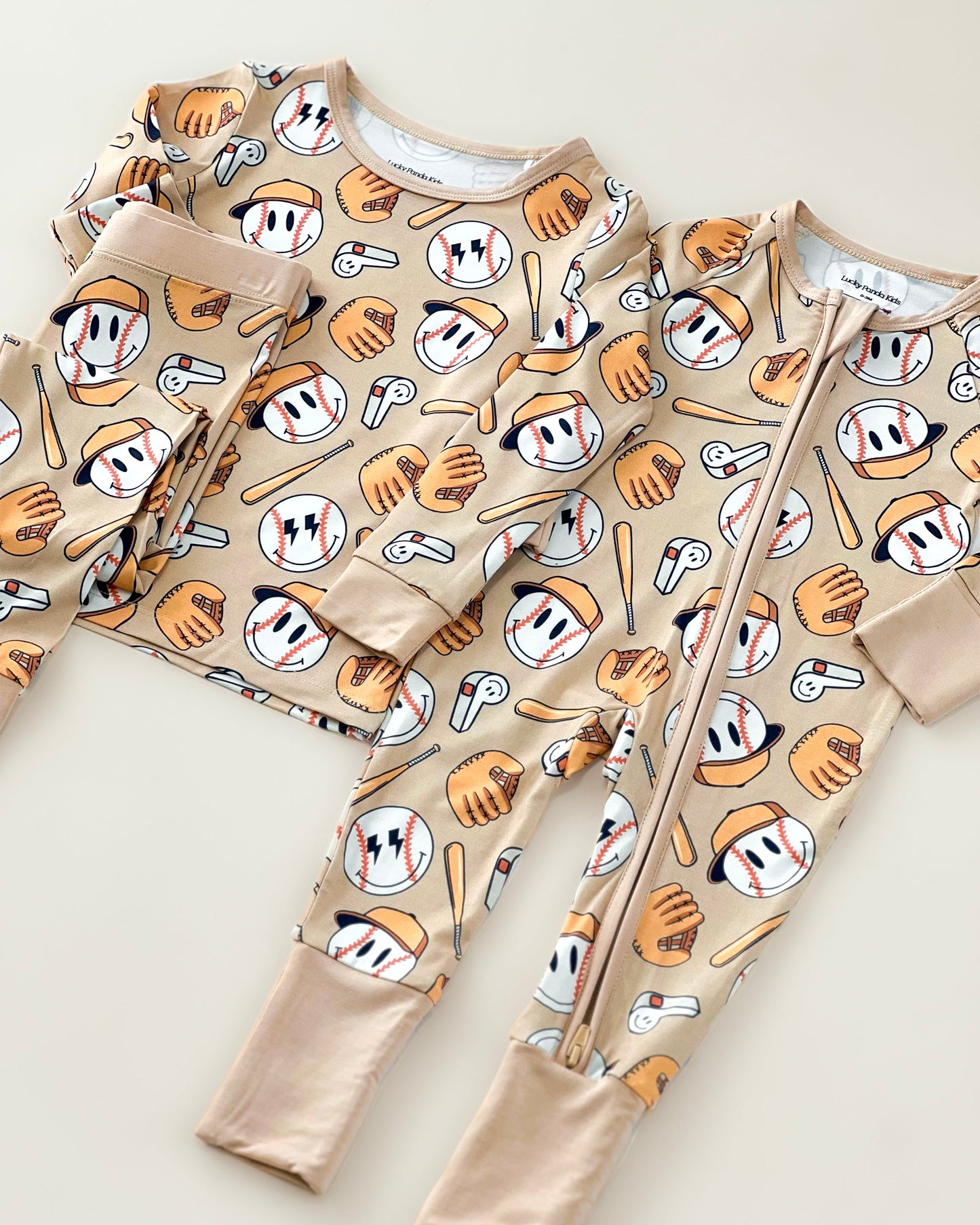 baseball bamboo pajamas // ZIPPY