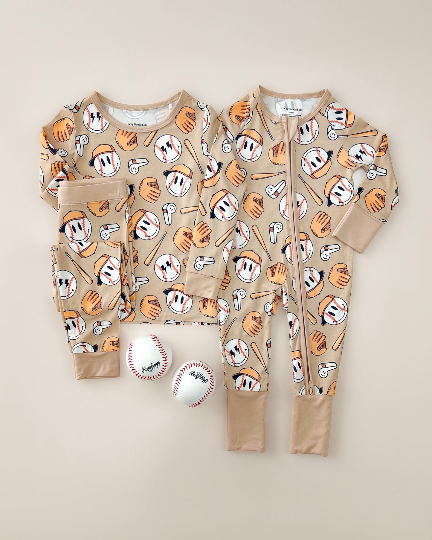 baseball bamboo pajamas // ZIPPY