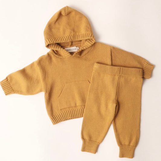 hunter knit set // mustard