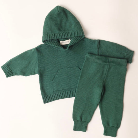 hunter knit set // green