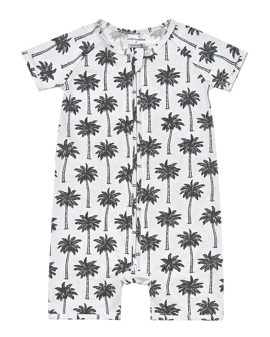 white palm bamboo pajamas // SHORTIE