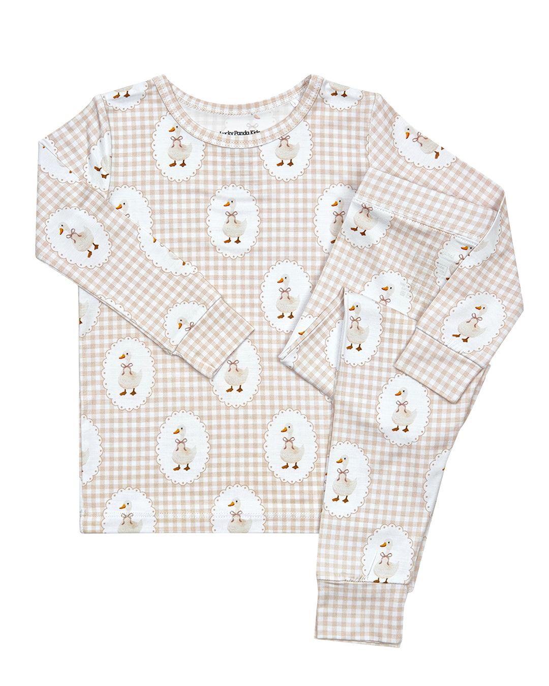 gingham goose bamboo pajamas // LONG-SLEEVE TWO-PIECE SET