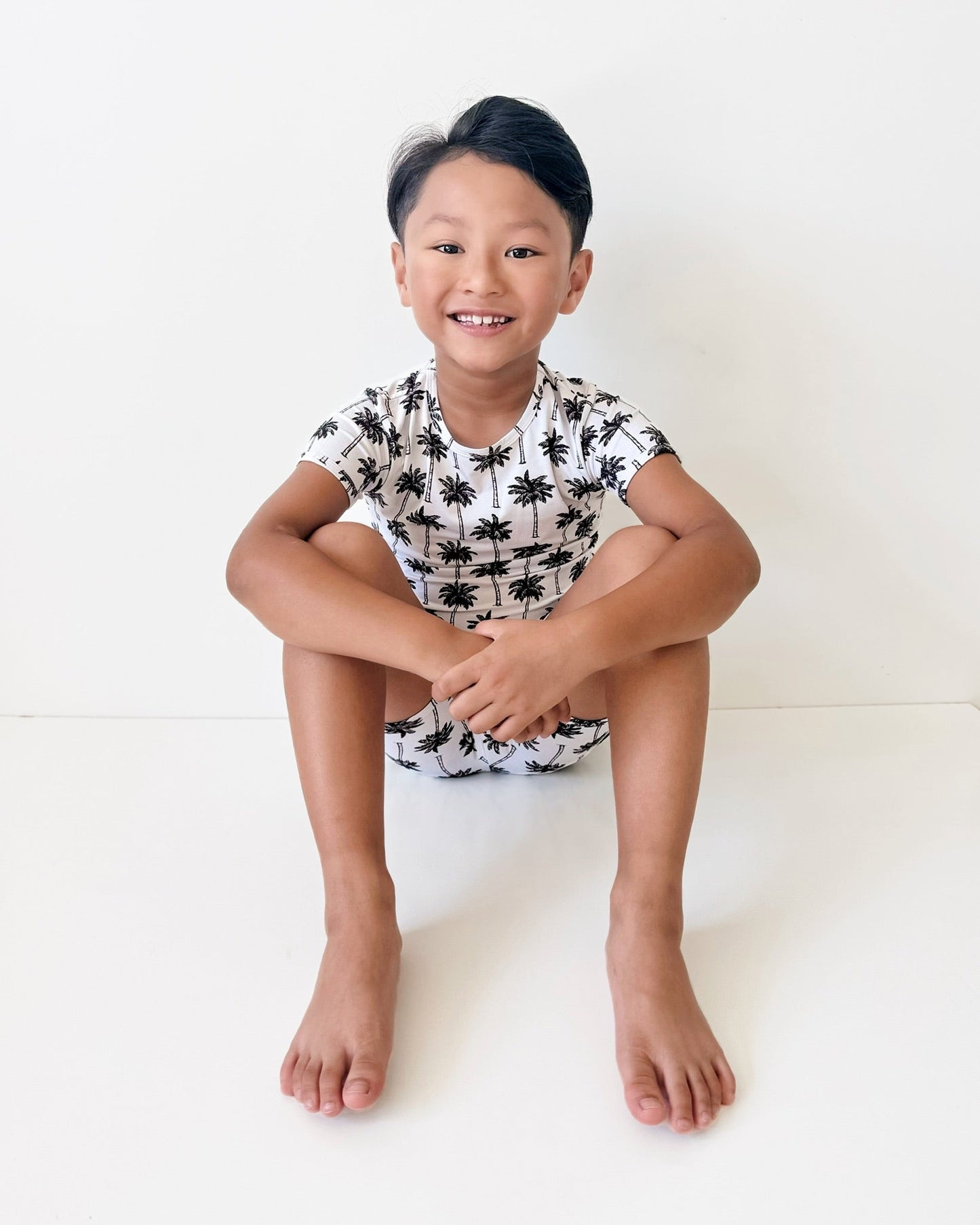 white palm bamboo pajamas // SHORTS SET (sizing up to 8/9)