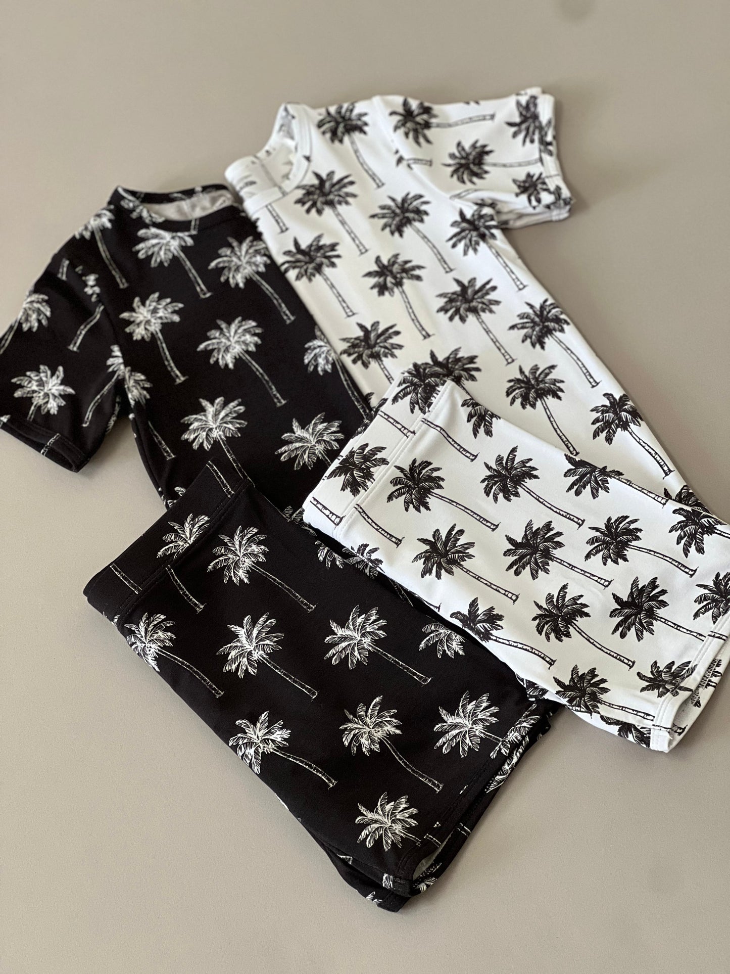 black palm bamboo pajamas // SHORTS SET (sizing up to 8/9)