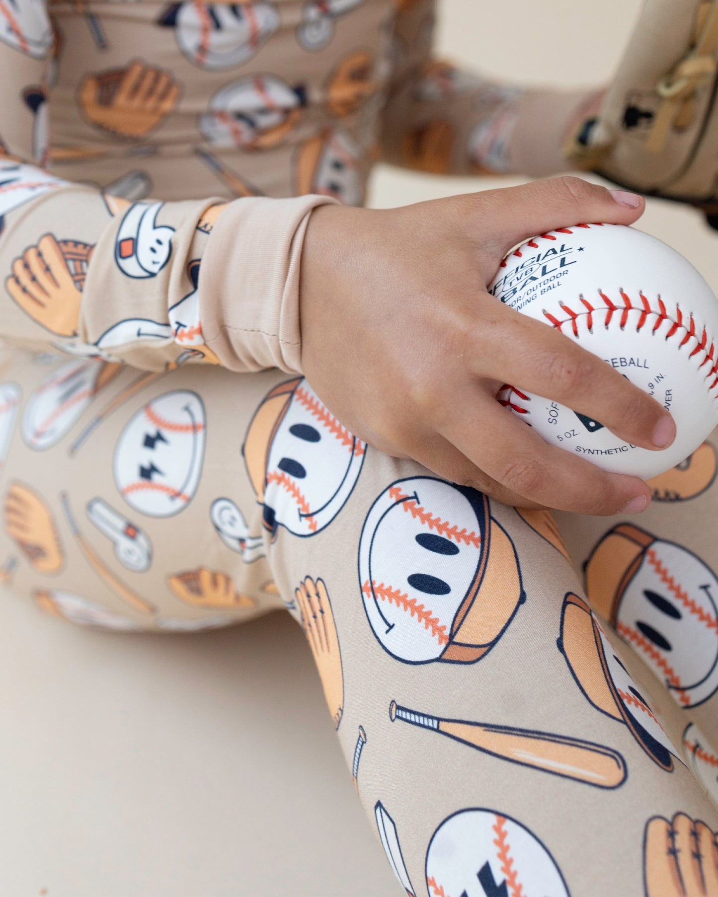 baseball bamboo pajamas // LONG-SLEEVE TWO-PIECE SET (sizing up to 8/9)