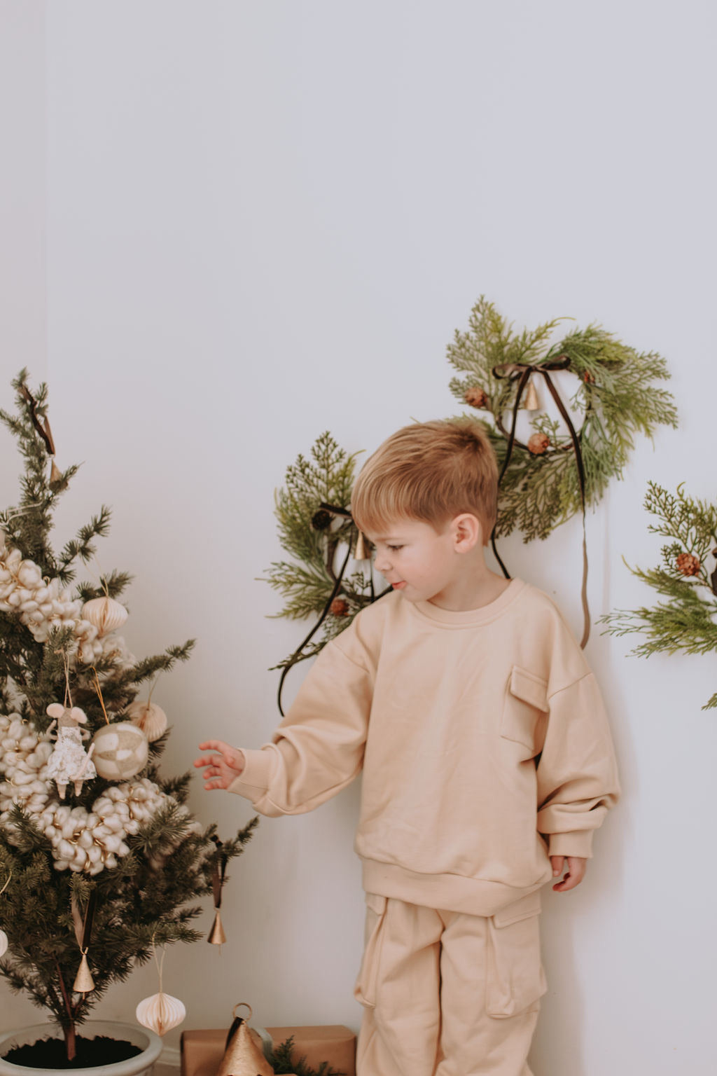 cargo sweatsuit set // cream