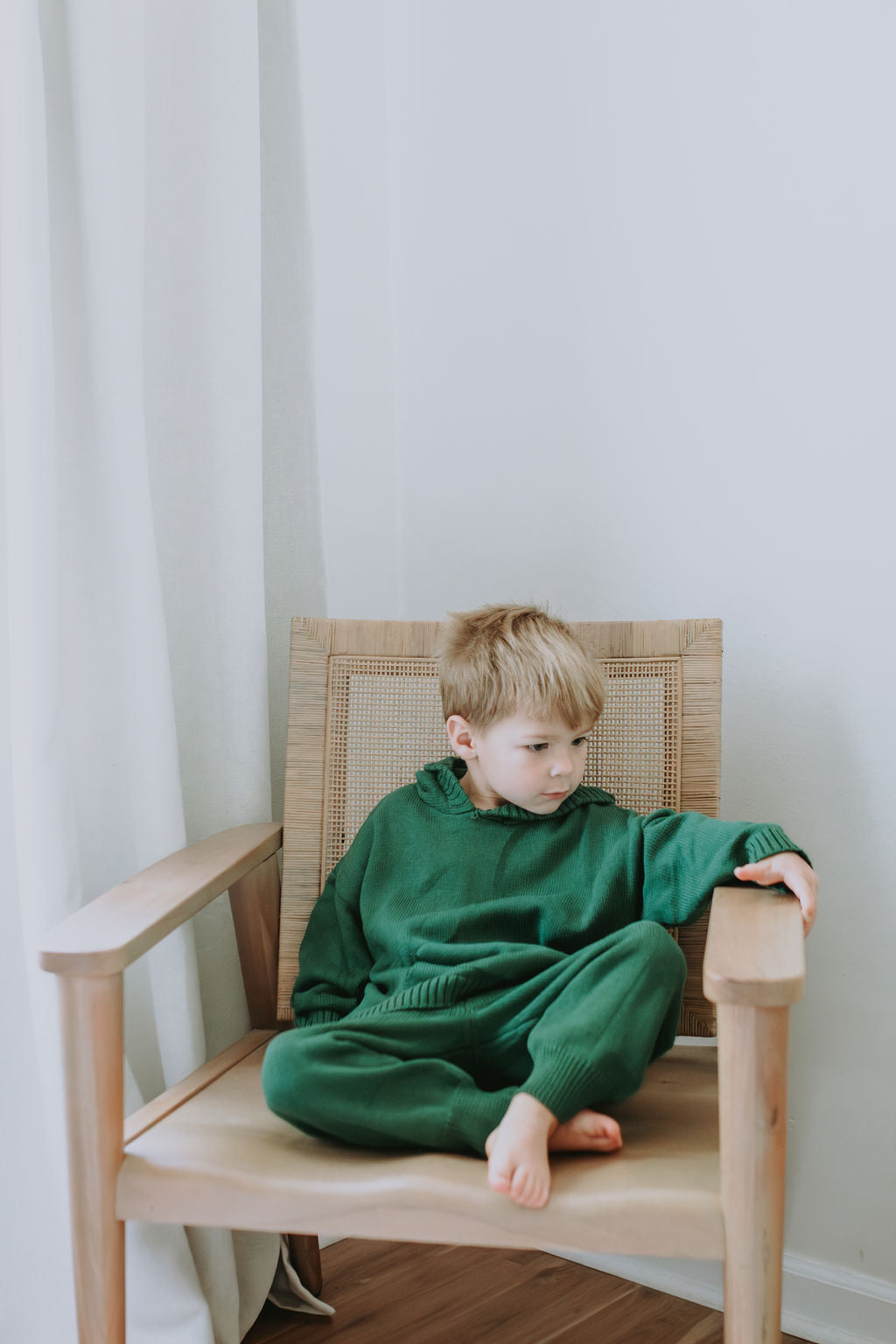 hunter knit set // green