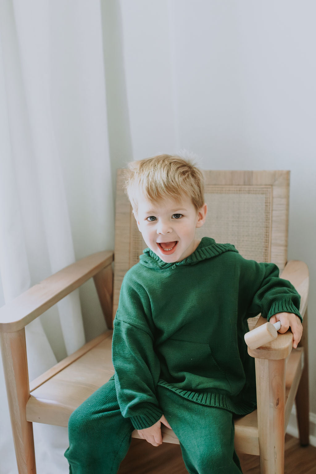 hunter knit set // green