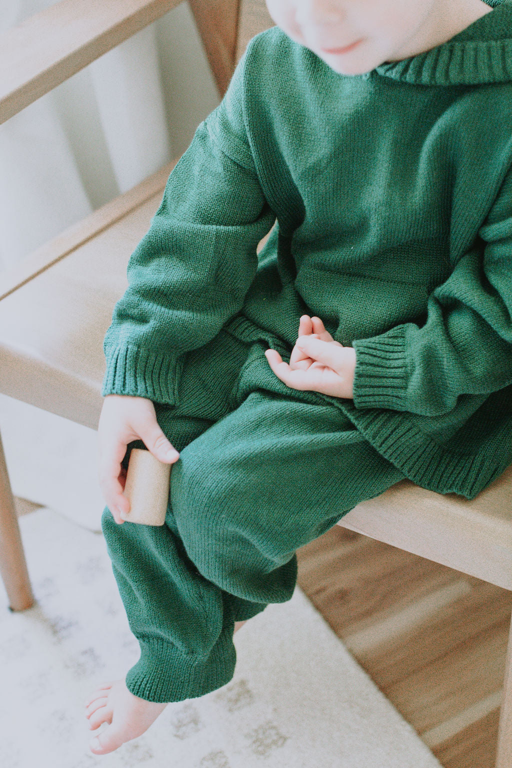 hunter knit set // green