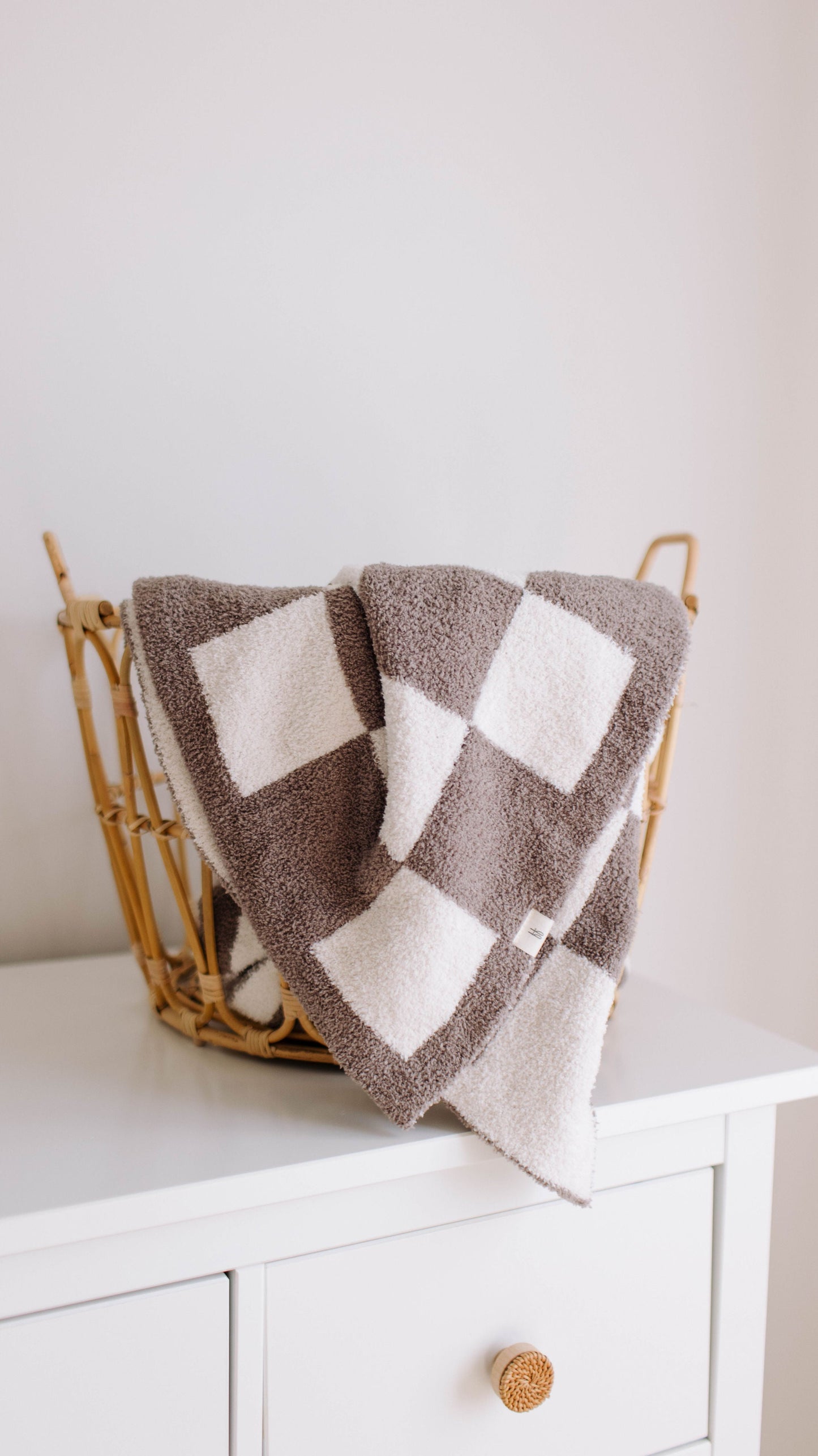 plush blanket // mushroom checkerboard