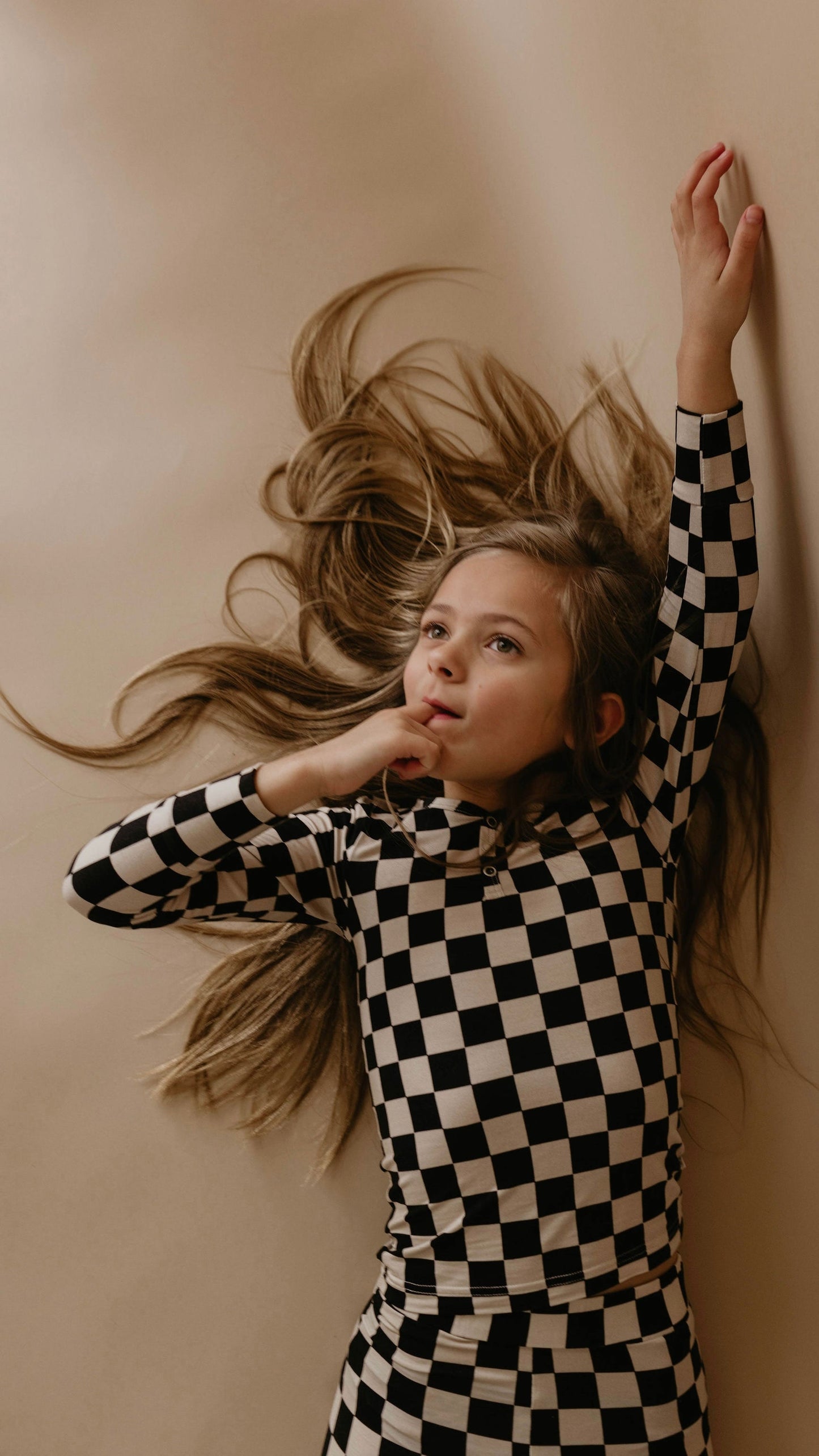 black checkerboard bamboo pajamas // LONG-SLEEVE TWO-PIECE SET (comes in extended sizing)
