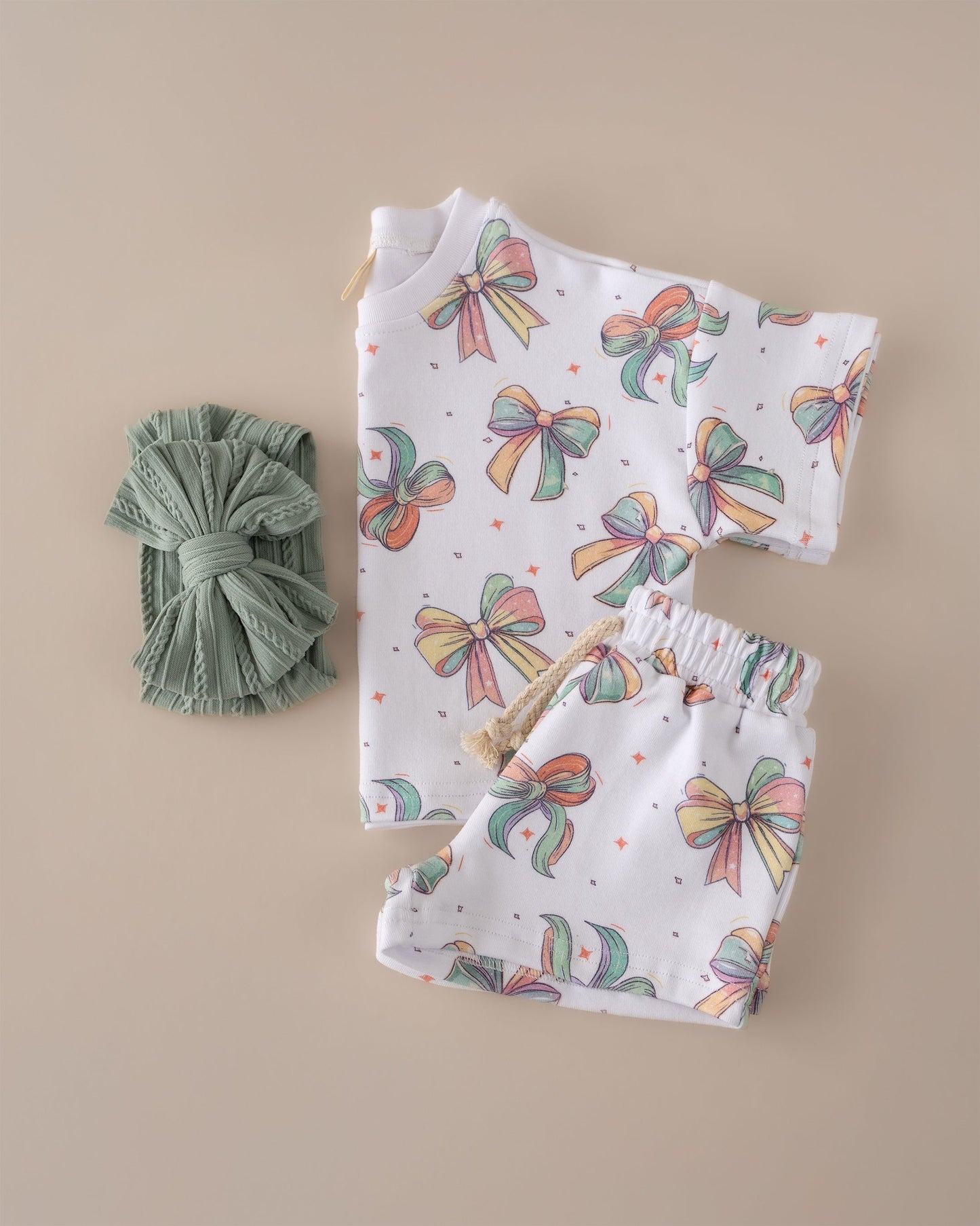 shorts set // happy bows (sizing up to 8/9)