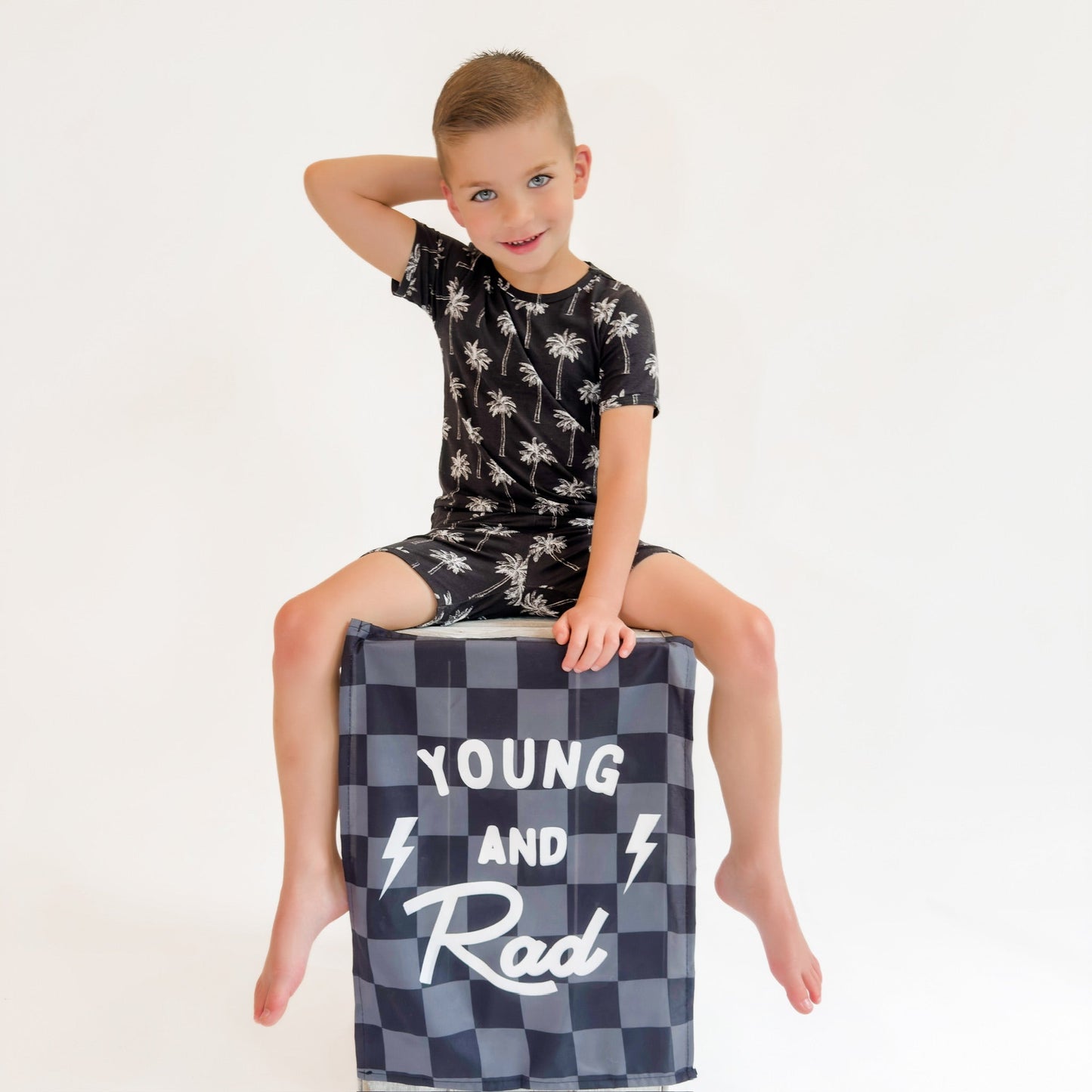 black palm bamboo pajamas // SHORTS SET (sizing up to 8/9)