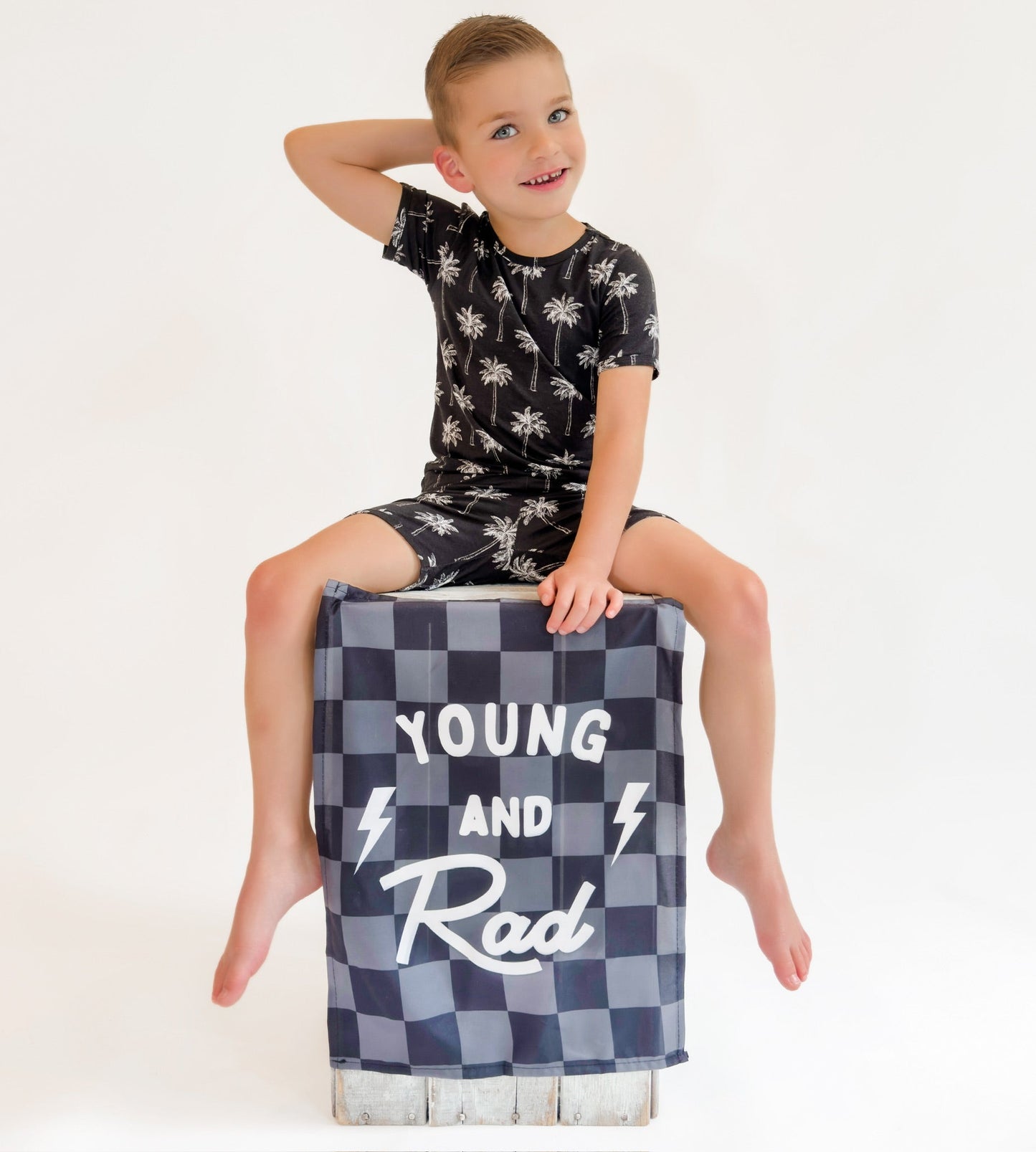 black palm bamboo pajamas // SHORTS SET (sizing up to 8/9)