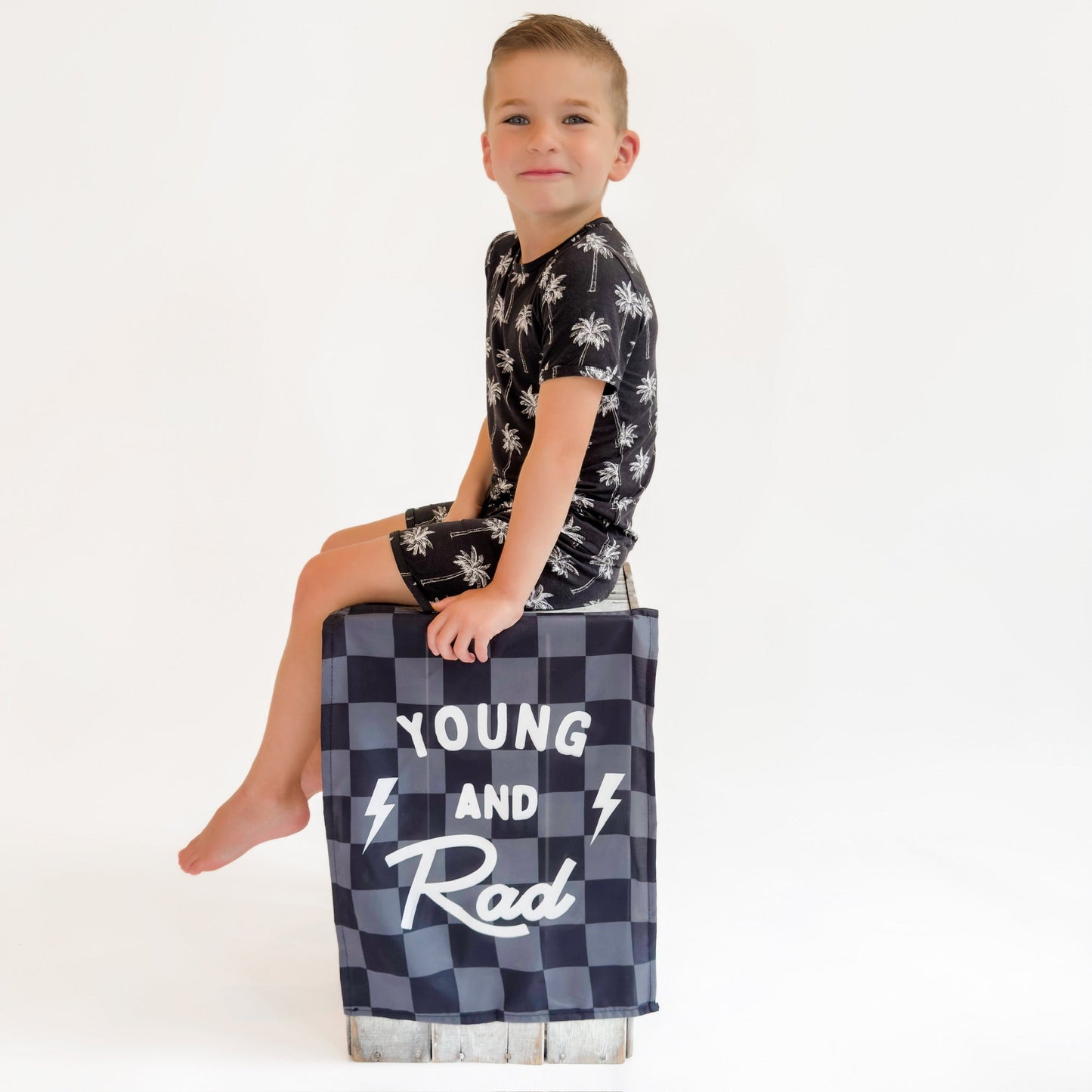 black palm bamboo pajamas // SHORTS SET (sizing up to 8/9)