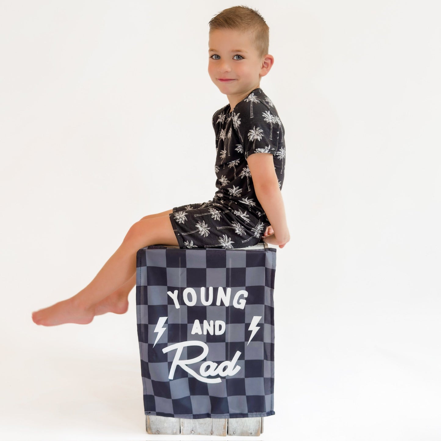 black palm bamboo pajamas // SHORTS SET (sizing up to 8/9)
