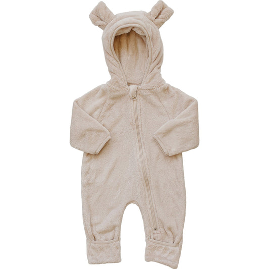 fleece bear hooded zipper