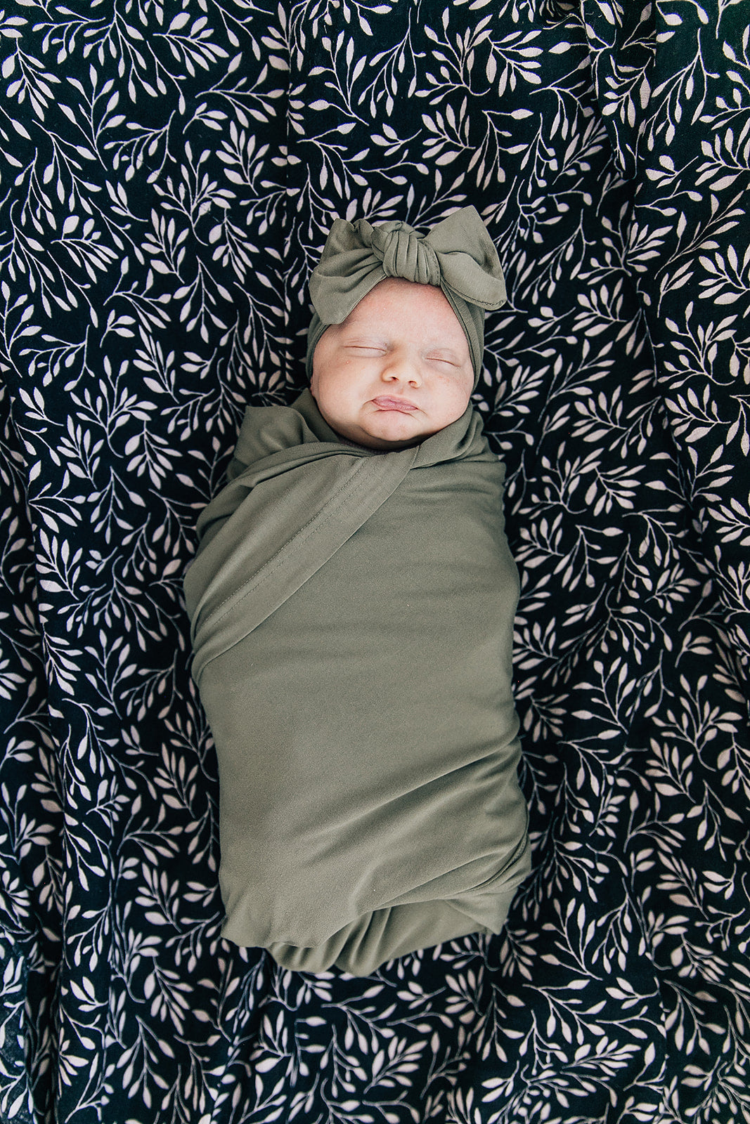 bamboo hat OR head wrap + swaddle set // olive