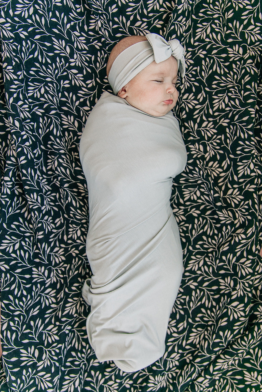 bamboo hat OR head wrap + swaddle set // stone