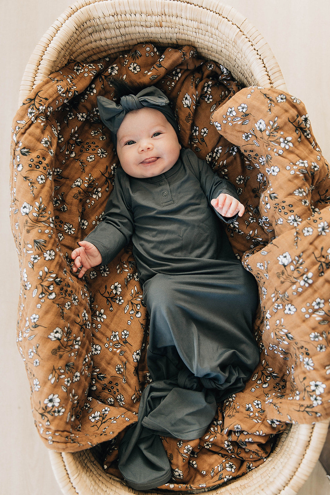 bamboo knot gown // charcoal