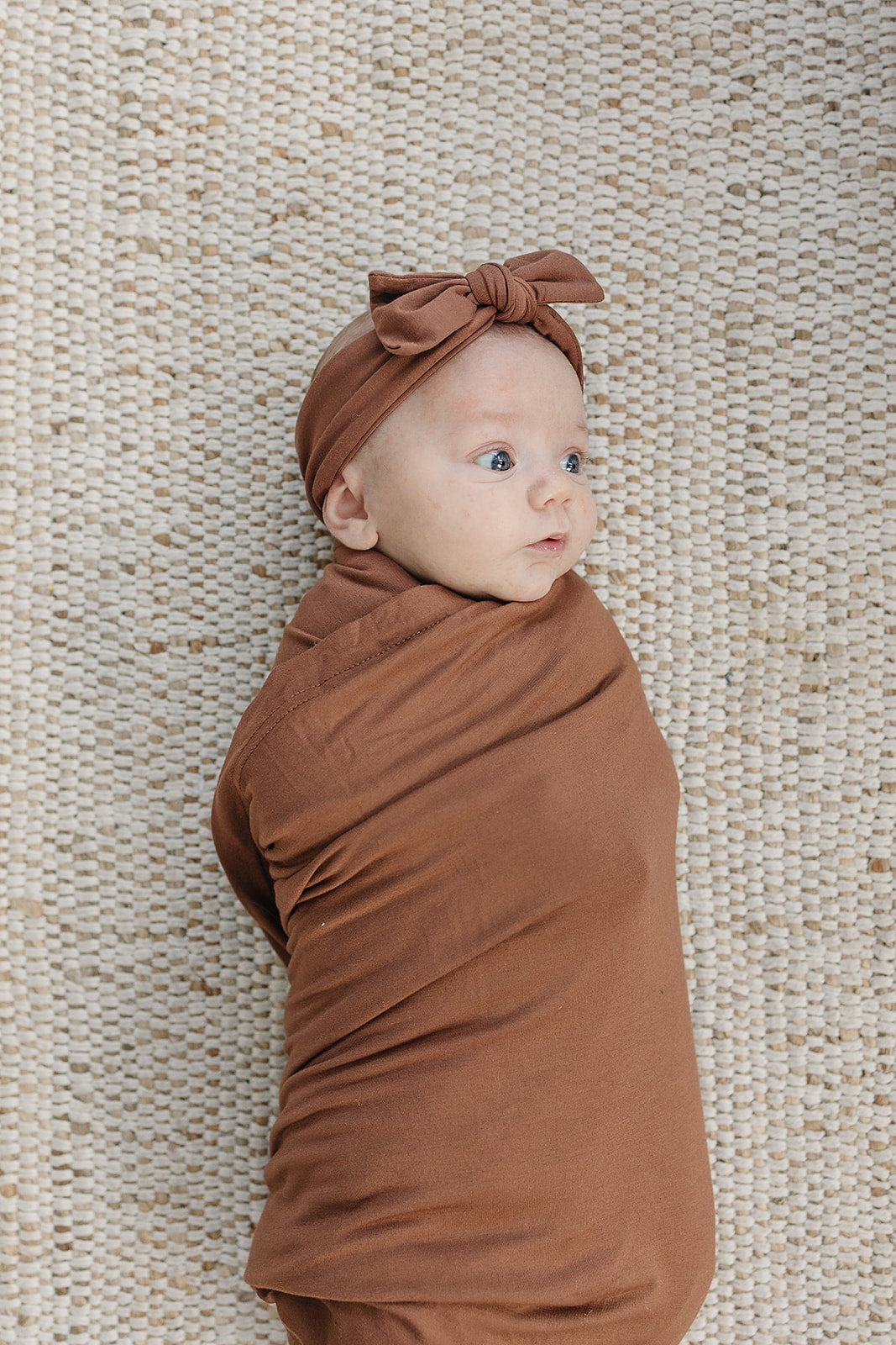 bamboo stretch swaddle // rust