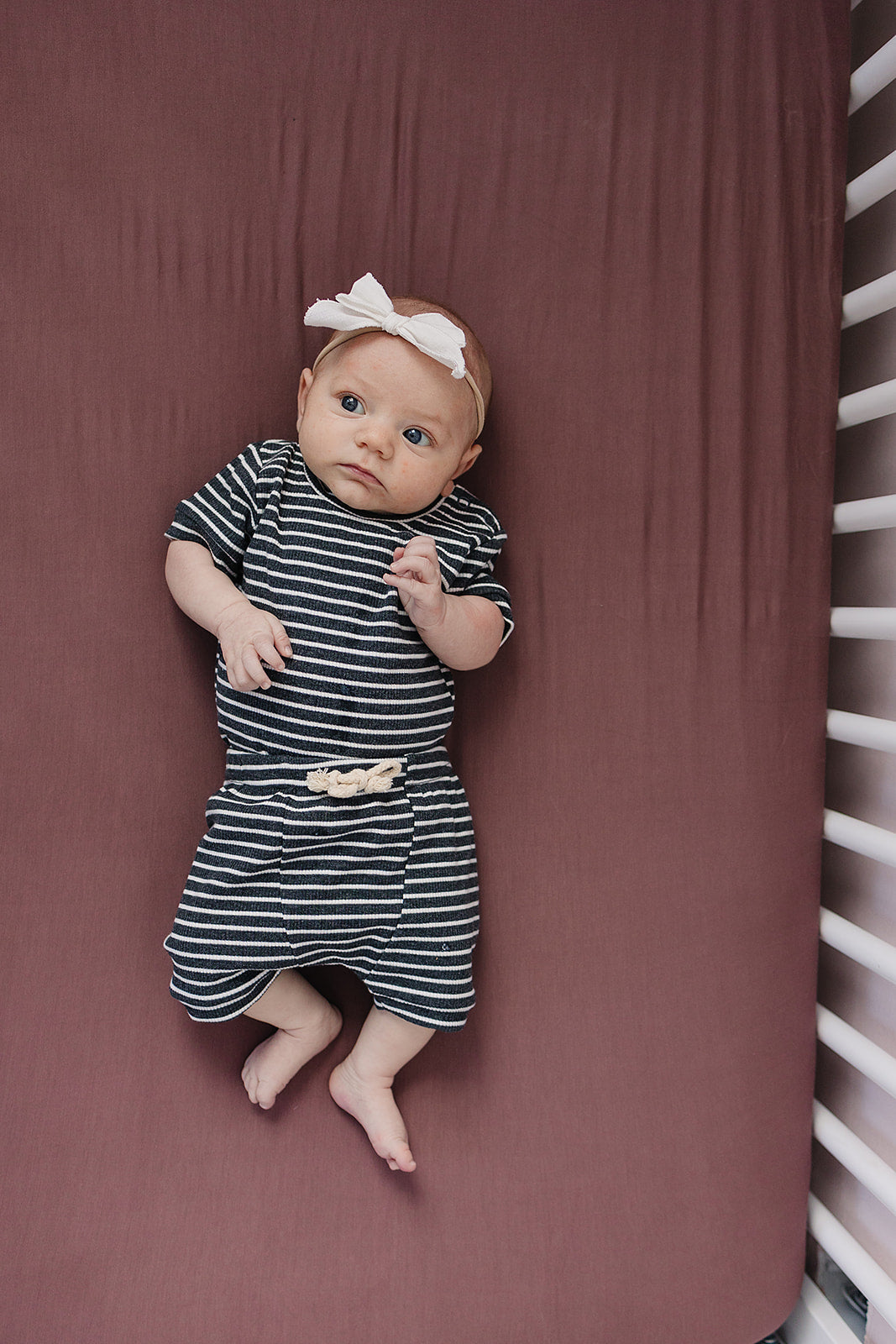 bamboo stretch crib sheet // plum