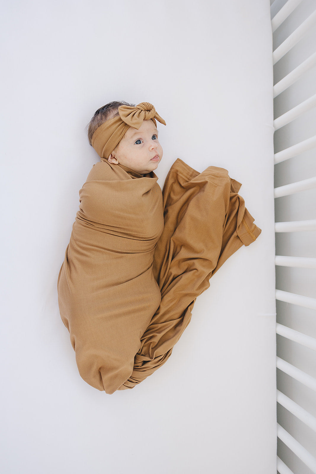 bamboo hat OR head wrap + swaddle set // mustard