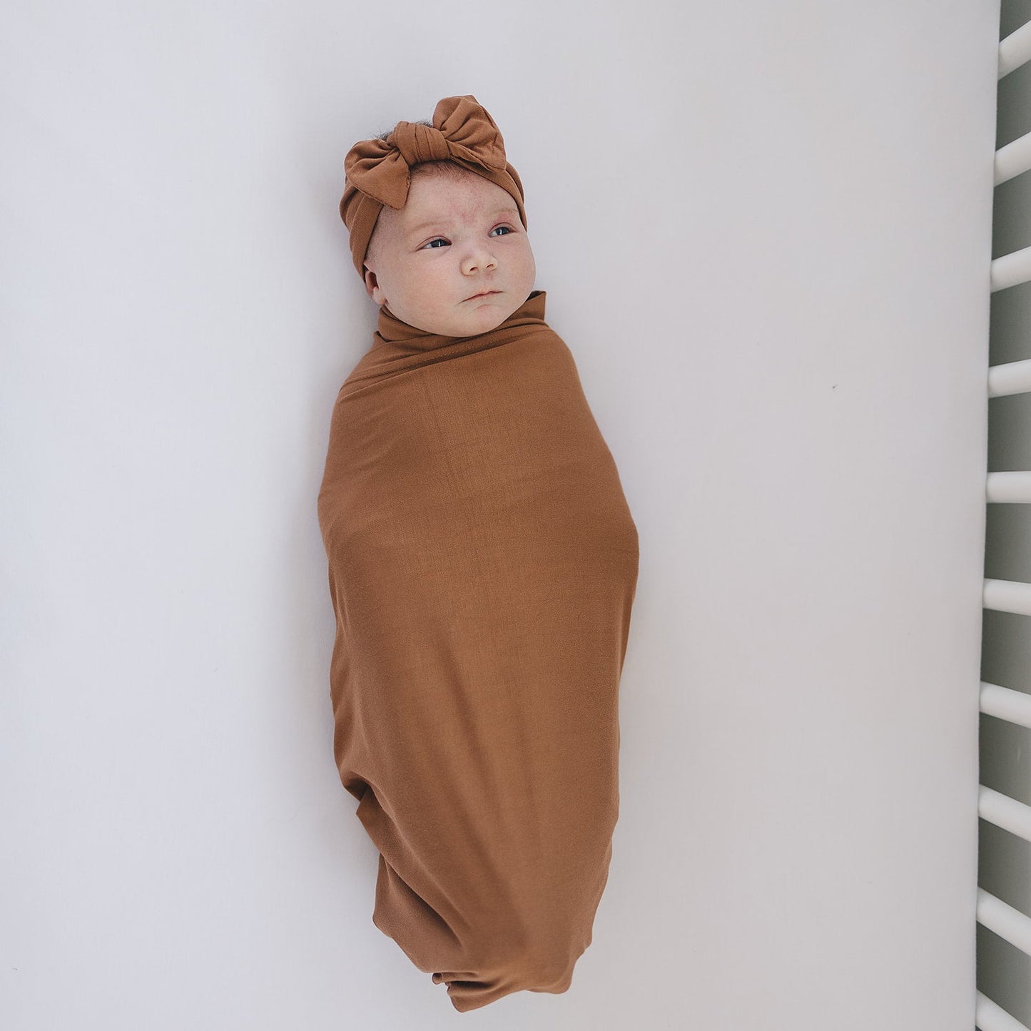 bamboo stretch swaddle // rust
