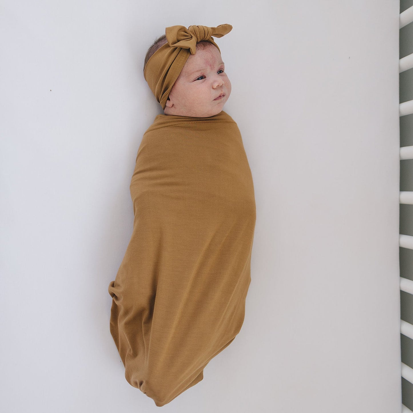bamboo stretch swaddle // mustard