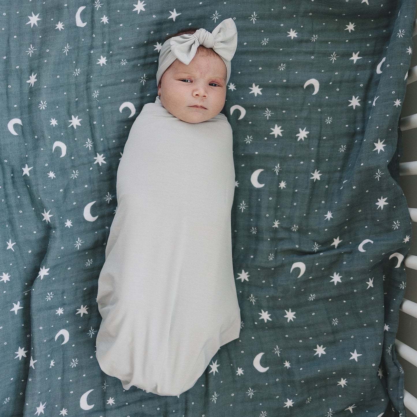 bamboo hat OR head wrap + swaddle set // stone