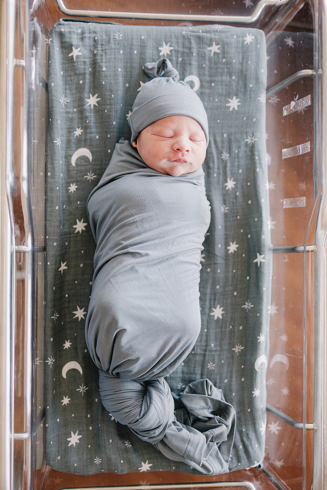 bamboo hat OR head wrap + swaddle set // dusty blue