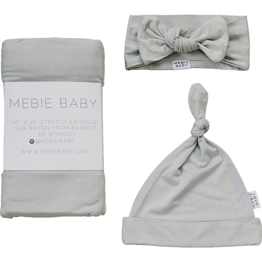 bamboo hat OR head wrap + swaddle set // stone