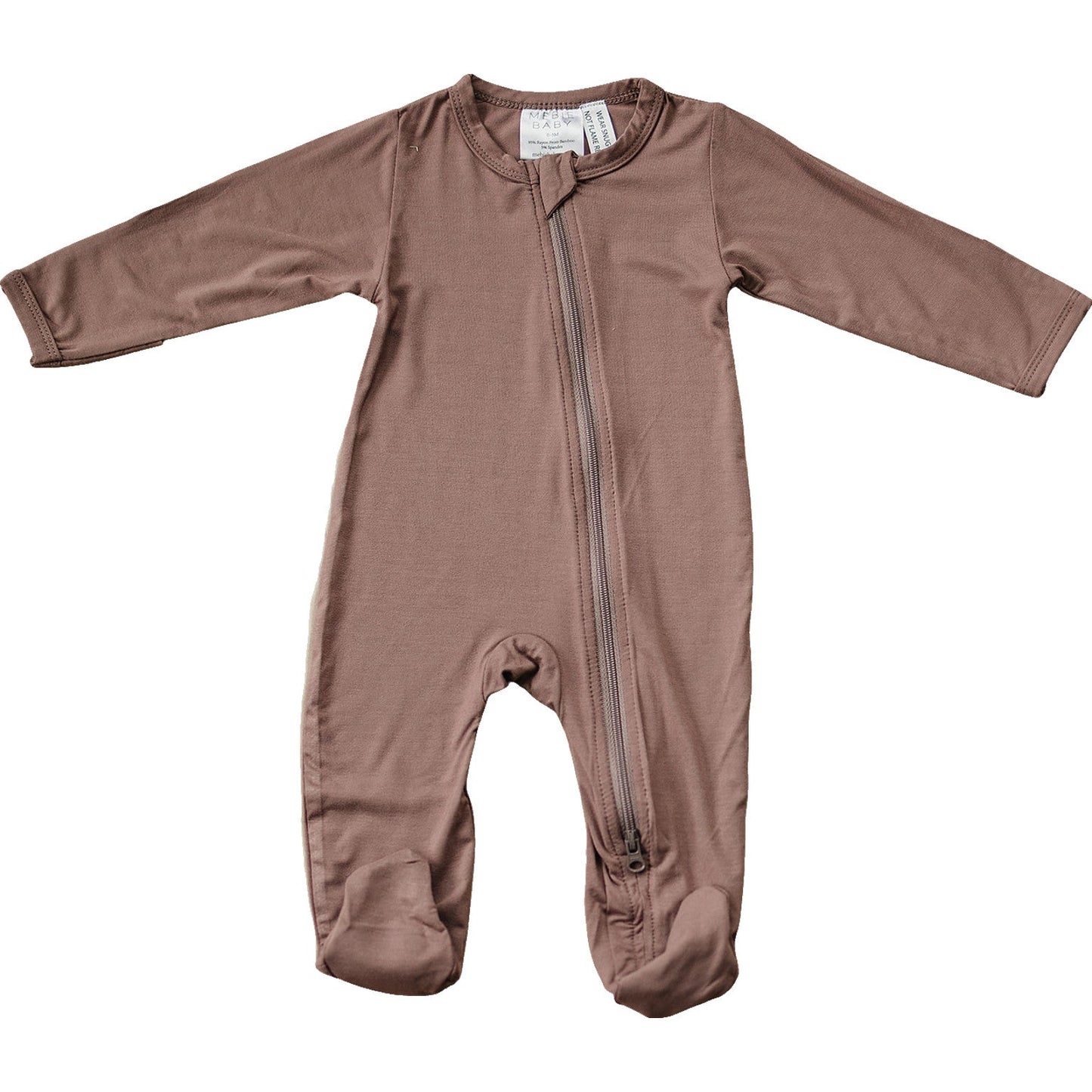 plum bamboo footie