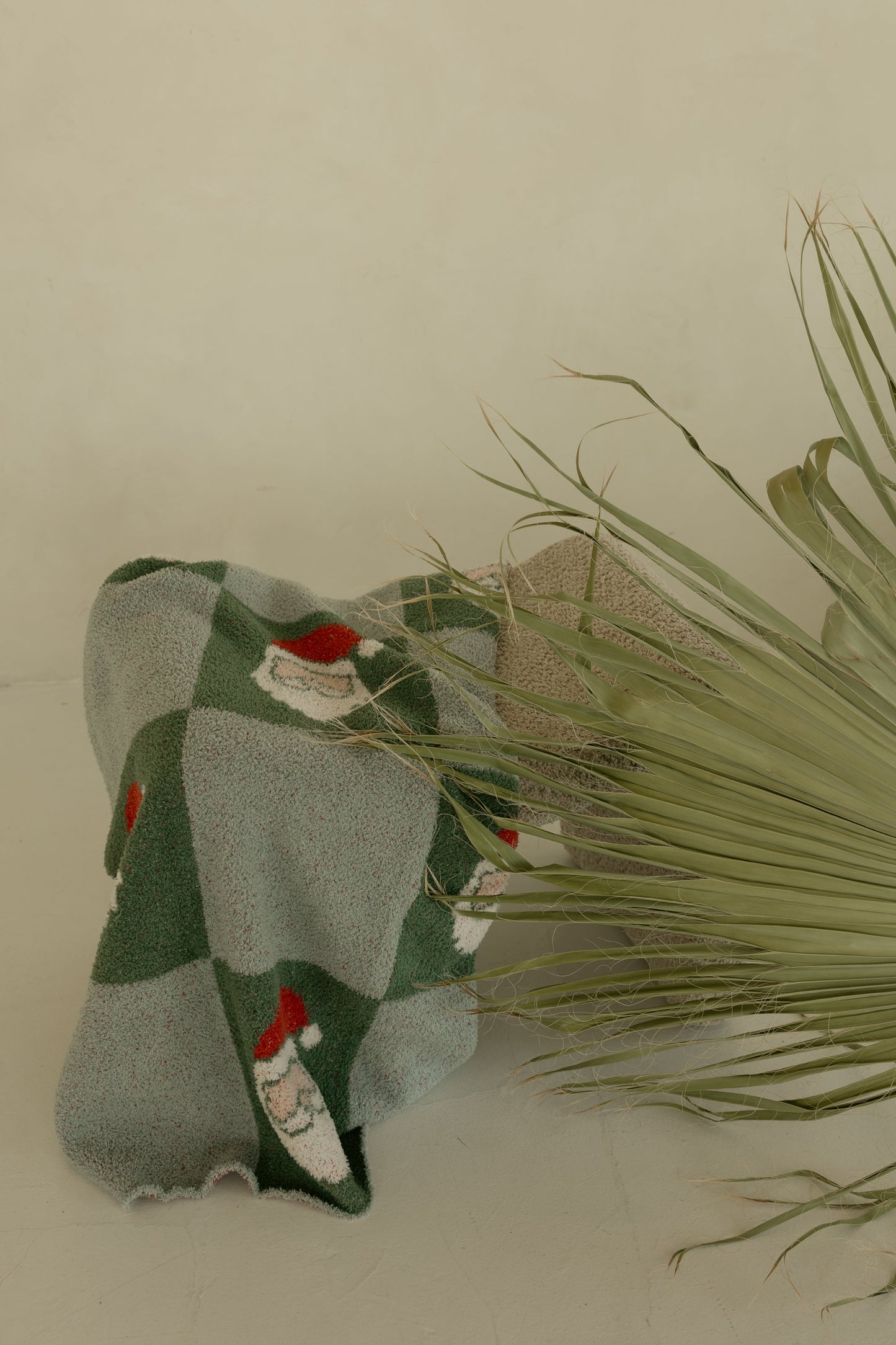 plush blanket // santa checkerboard