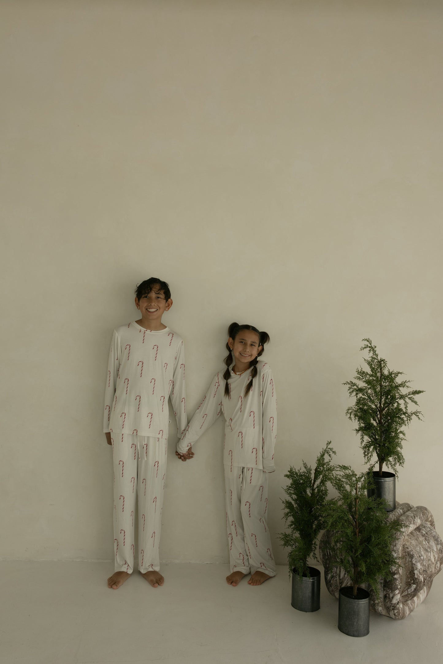 preteen straight leg bamboo pajamas // candy cane (*comes in family matching*)