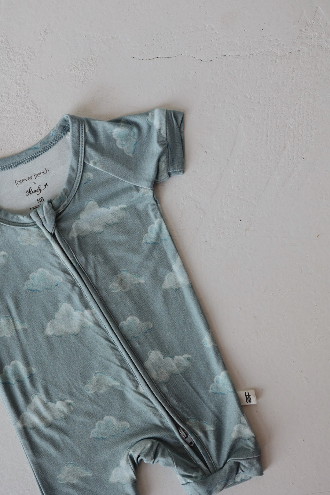 blue cloud bamboo pajamas // SHORTIE