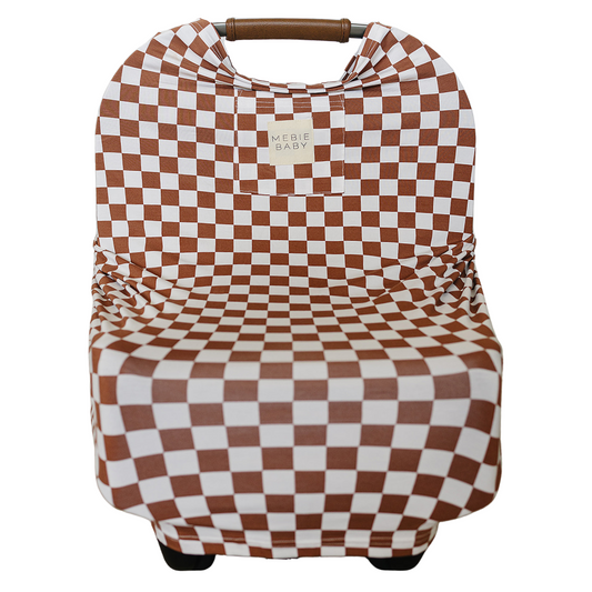 bamboo multi-use cover // rust checkered