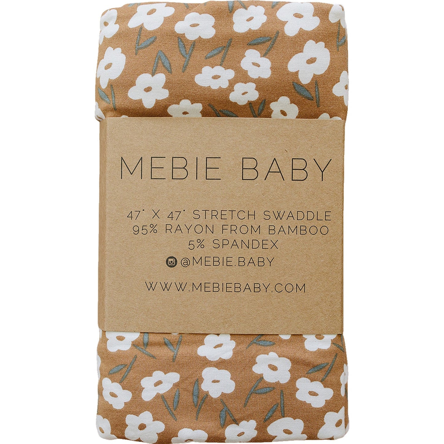 bamboo stretch swaddle // mustard floral