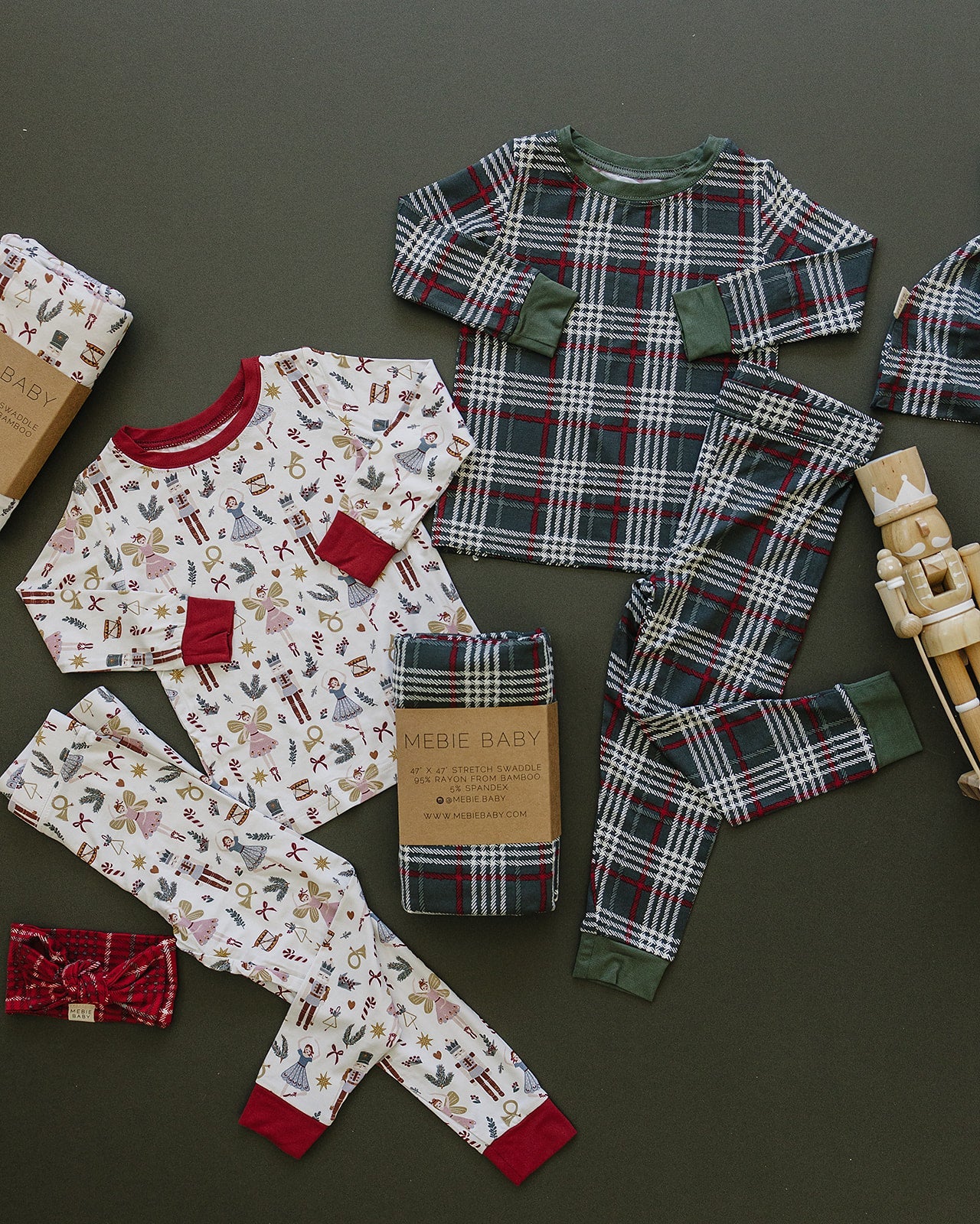 red nutcracker bamboo pajamas // LONG-SLEEVE TWO-PIECE SET (*available in extended sizing*)