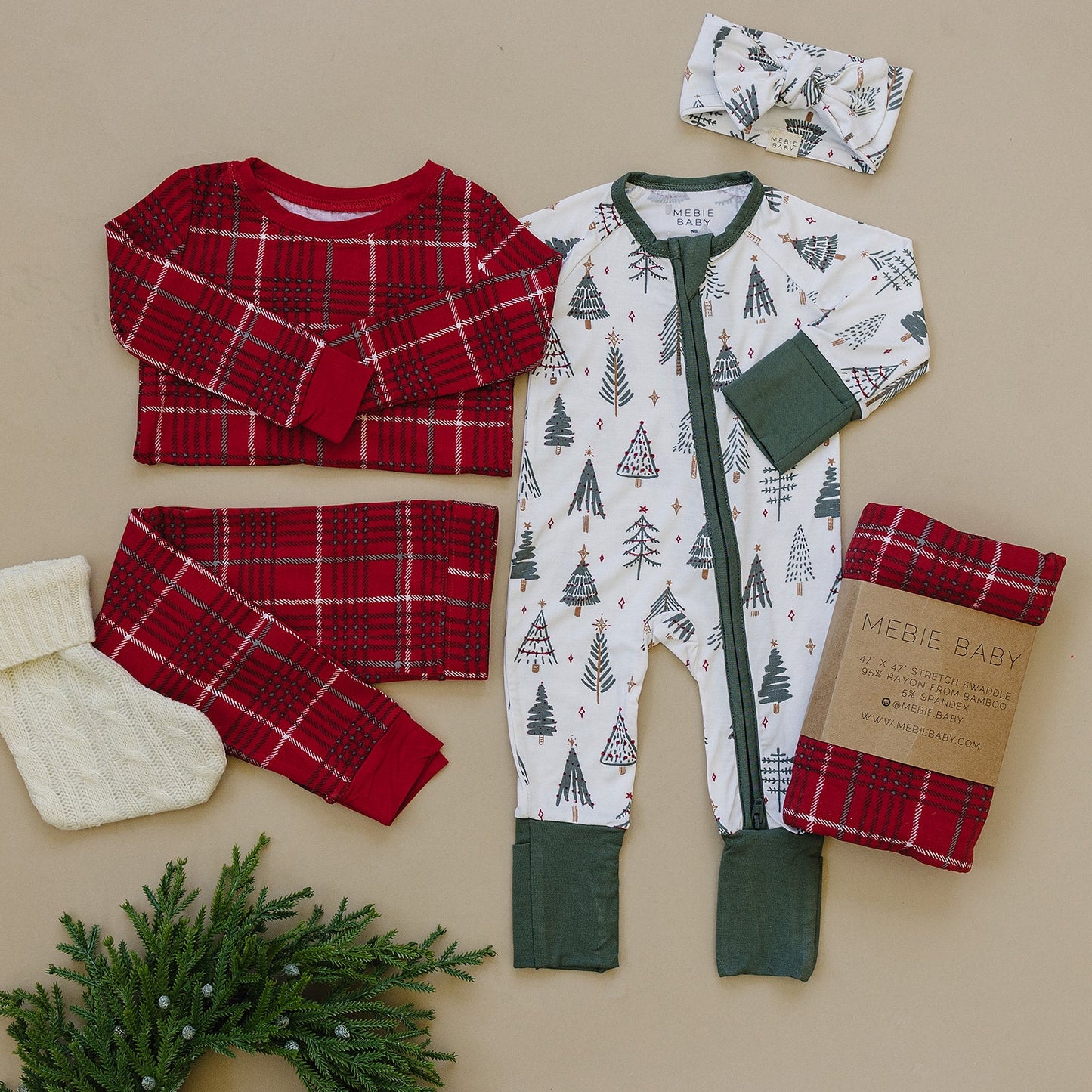 red plaid bamboo pajamas // LONG-SLEEVE TWO-PIECE SET (*available in extended sizing*)